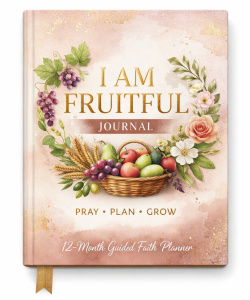 I Am Fruitful Journal 12-month Christian prayer and faith planner cover